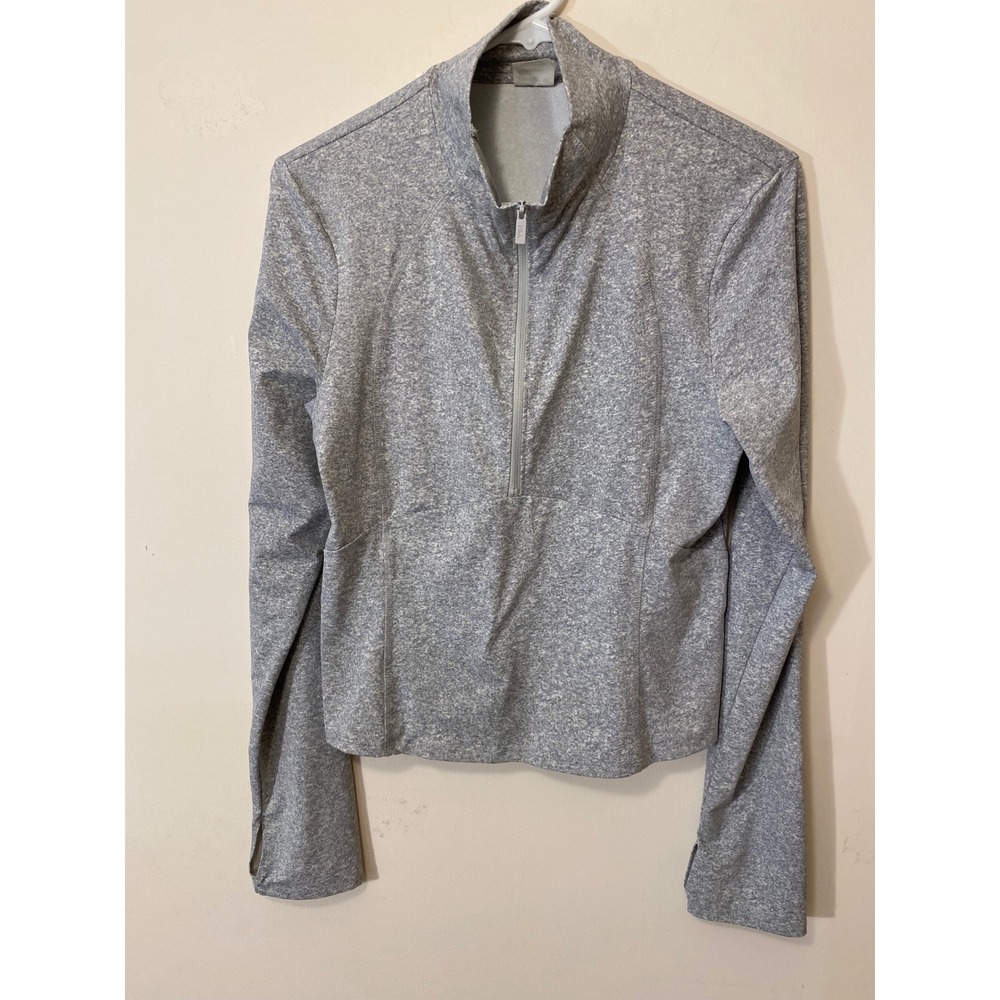 PINK Active Gray Quarter Zip Pullover Athletic To… - image 2